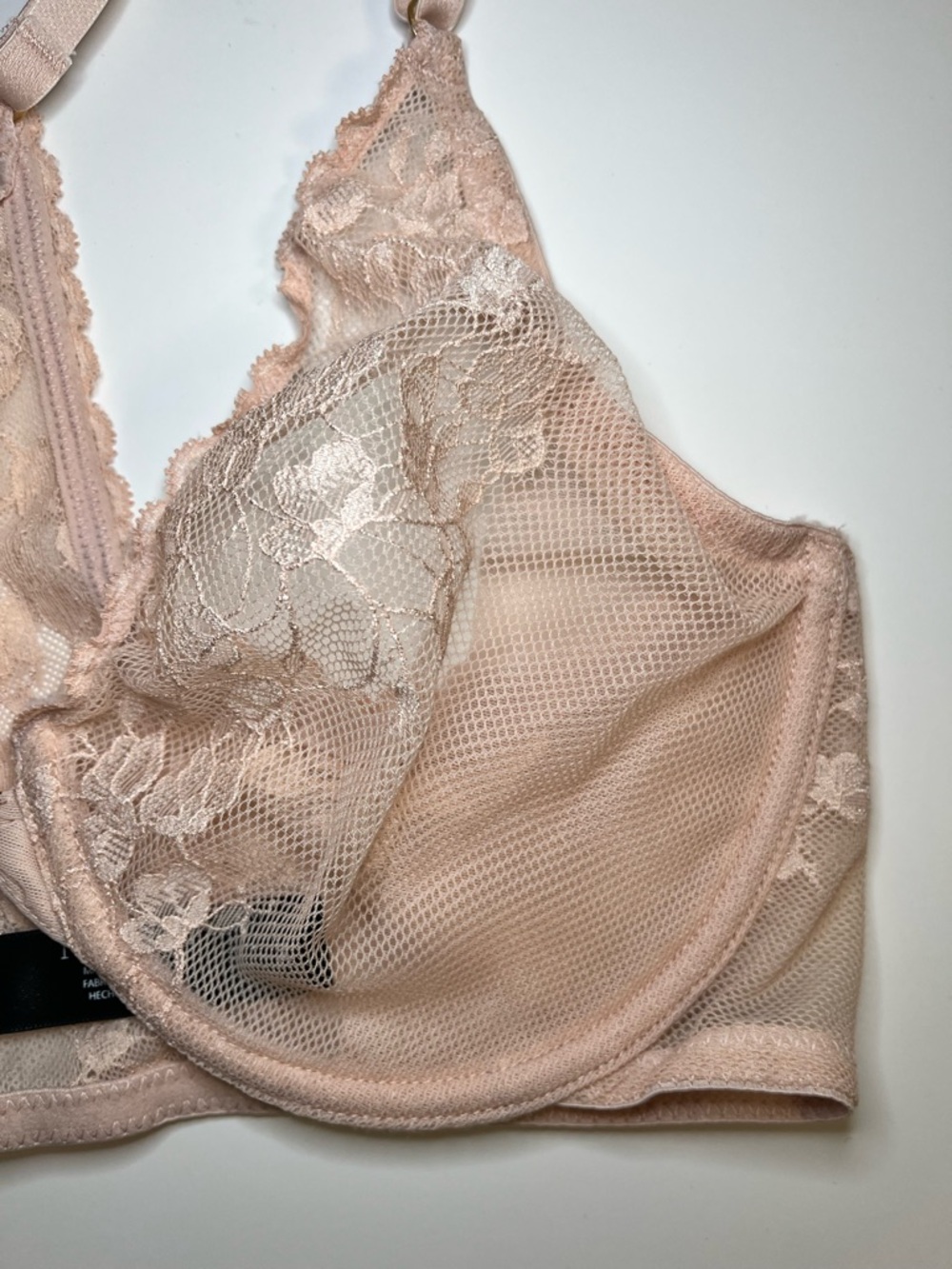 Natori Blush Pink Lace Underwire Bra Front Closure, size 34C - Picture 3 of 7